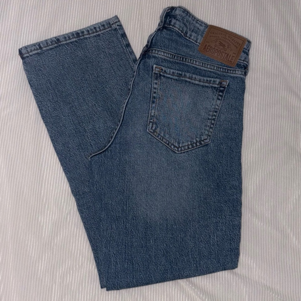 Aeropostale Mid Rise Ankle Straight Jeans